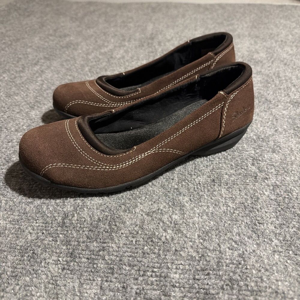 Skechers Relaxed Fit Memory Foam Womens Size 9 Slip On Brown Suede Comfort Shoes